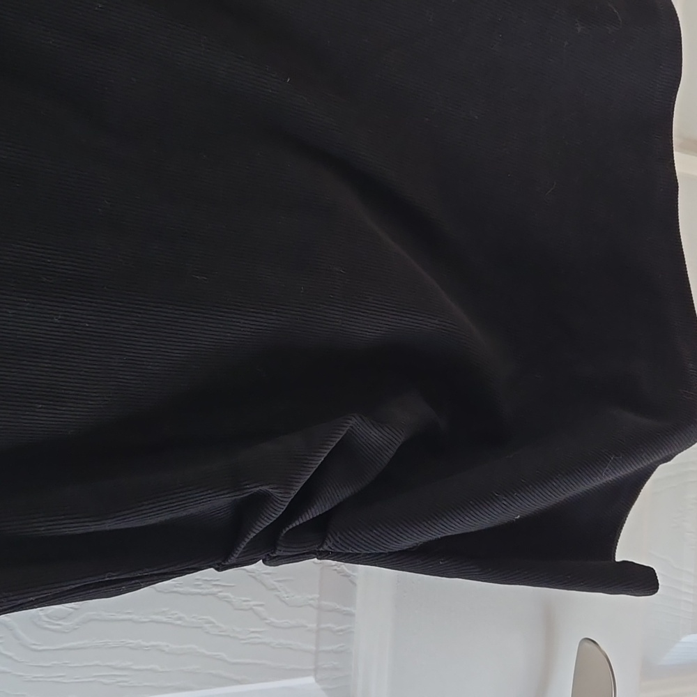 Zara Ribbed Draped Black Women's Top XL NWT Sold Out - Picture 4 of 7
